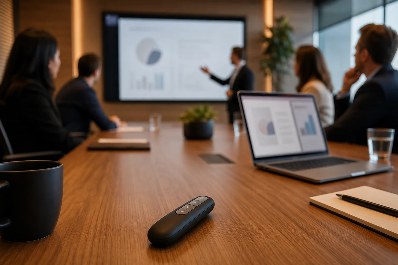 Conference Room Setup for Wireless Presentation Remotes